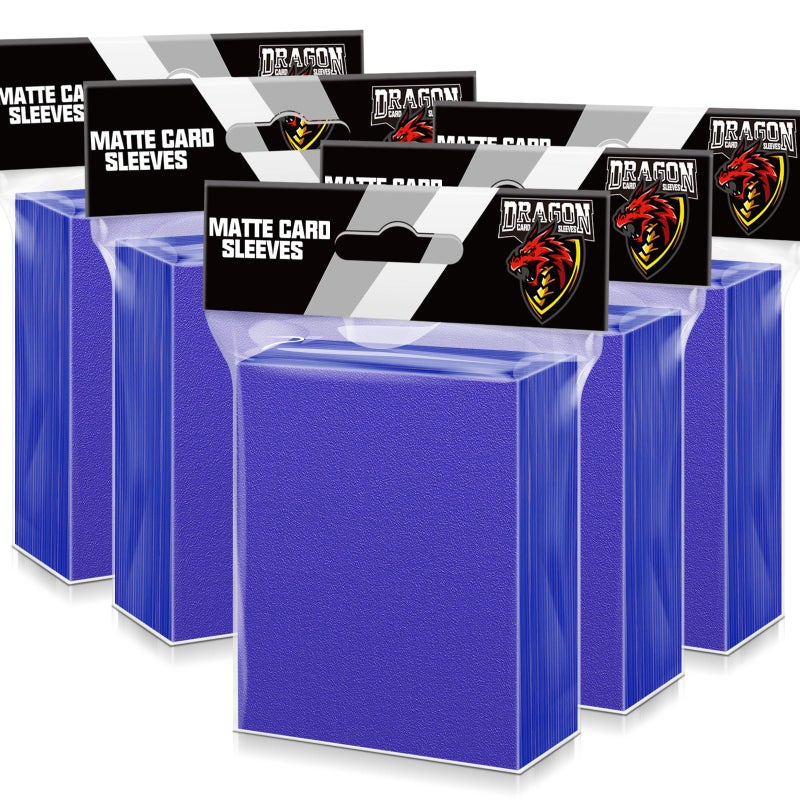 Kitoyz 500 Pcs Card Sleeves for Trading Card, Matte Card Sleeves Deck Card Protectors Compatible with Baseball Cards, Sports Cards, Game Cards (Blue) - Image 1
